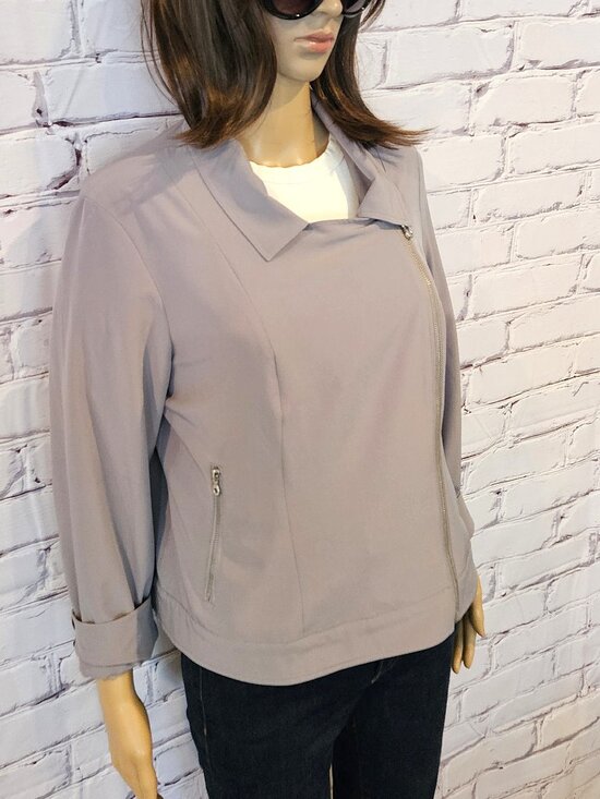 CLEO - Gray lightweight bomber style jacket - Picture 5 of 11